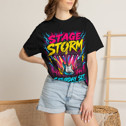 Stage Storm Rock Band T-Shirt — "Stage Storm" Guitar Concert Graphic Tee