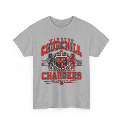 Churchill Chargers School Spirit T-Shirt — WC Logo & Mascot Tee