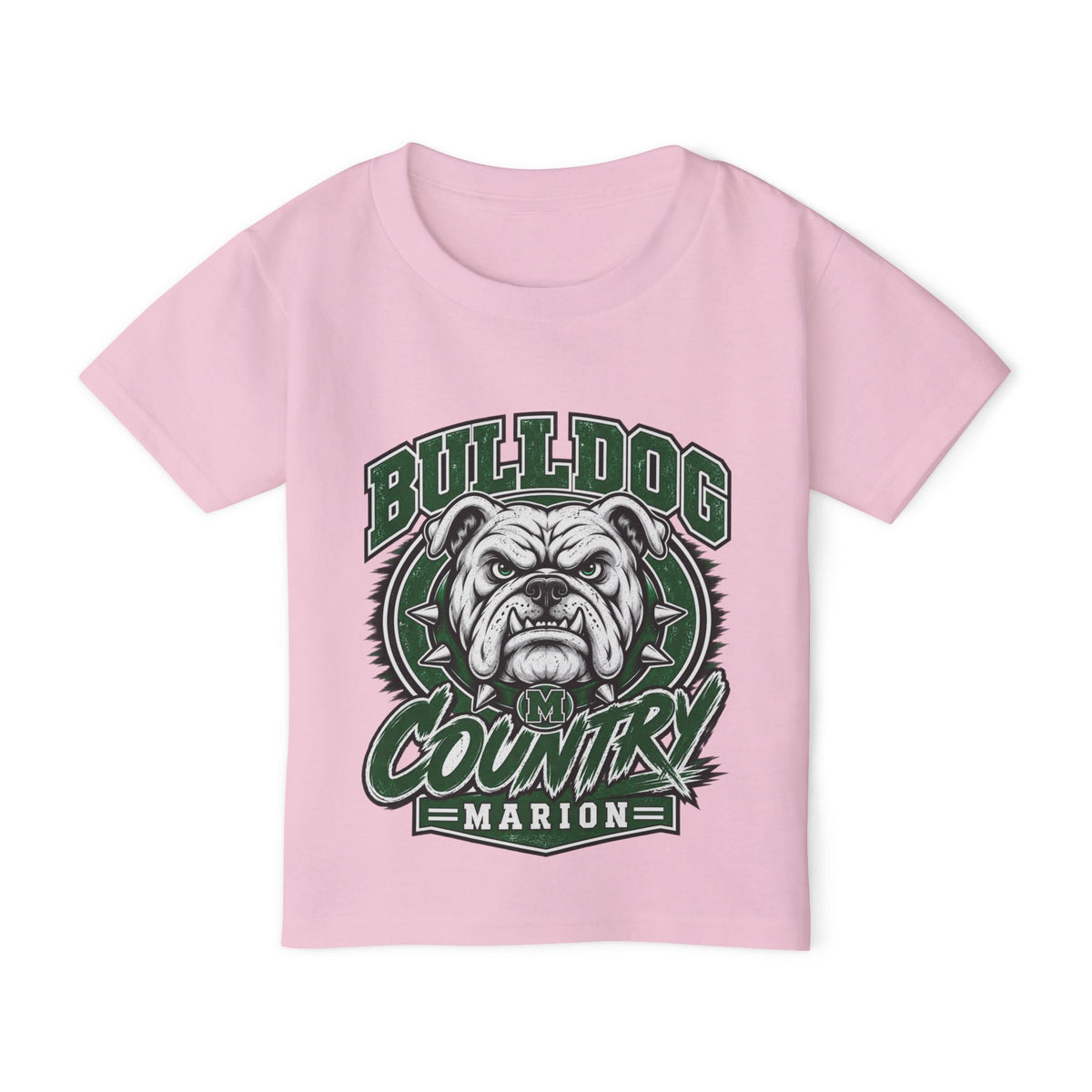 Bulldog Country Toddler T-Shirt — Marion Bulldogs Personalized Number (e.g., Jordan 74)