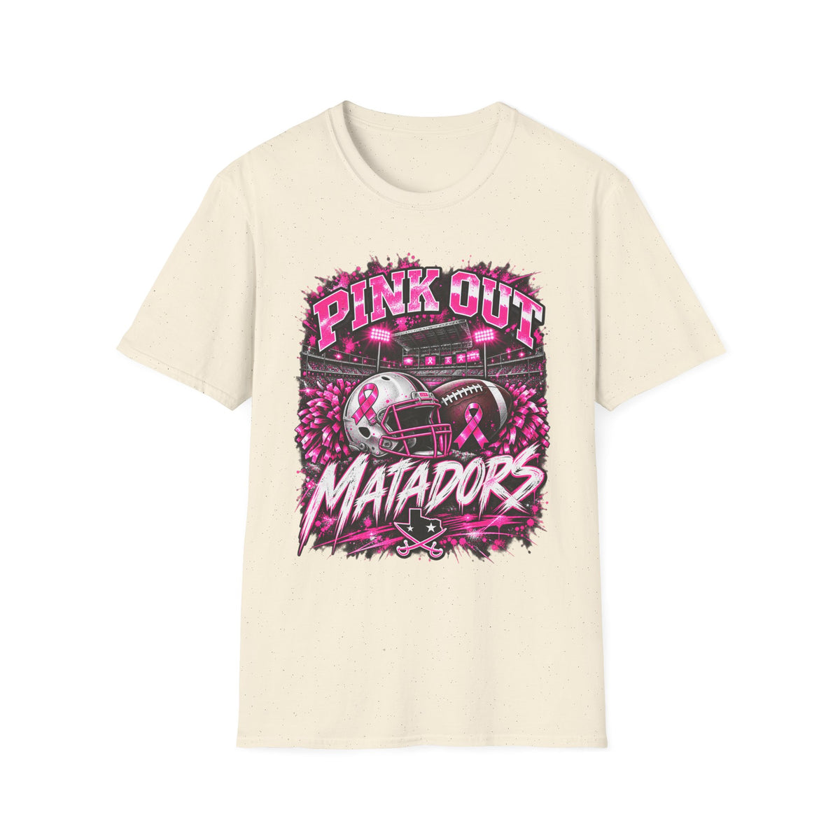 Pink Out Matadors Football T-Shirt — Breast Cancer Awareness Game Tee