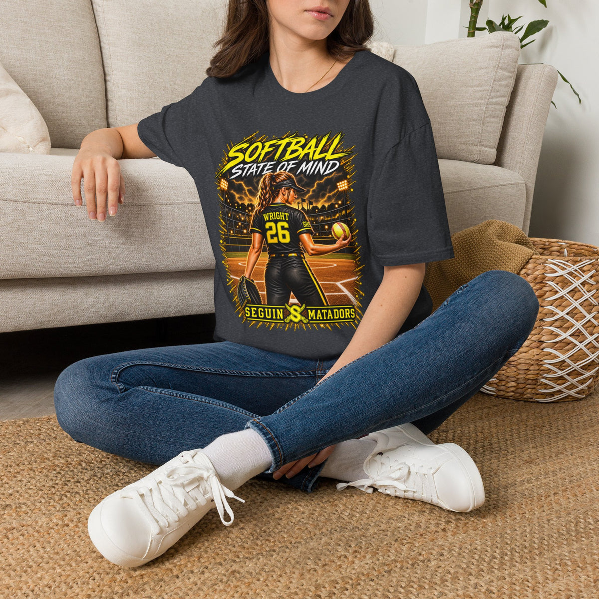 Custom Seguin Matador Softball Player Tee | Personalized Name & Jersey Number