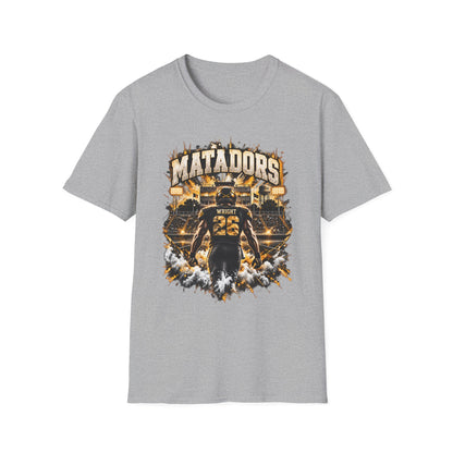 Matadors Football Player Graphic T-Shirt — Team Jersey Number 26 Fan Tee