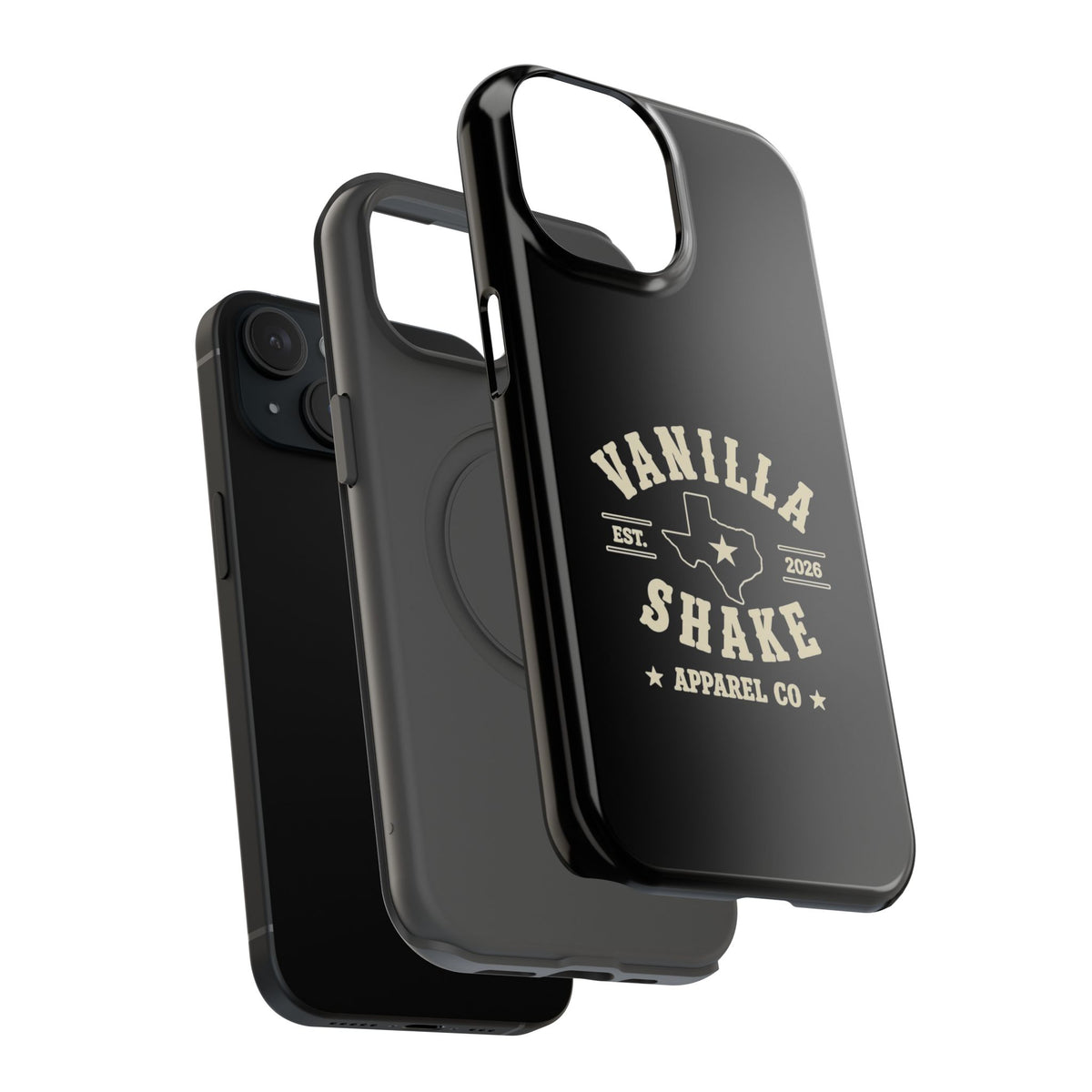 Black w/Ivory Logo lmpact-Resistant Phone Cases