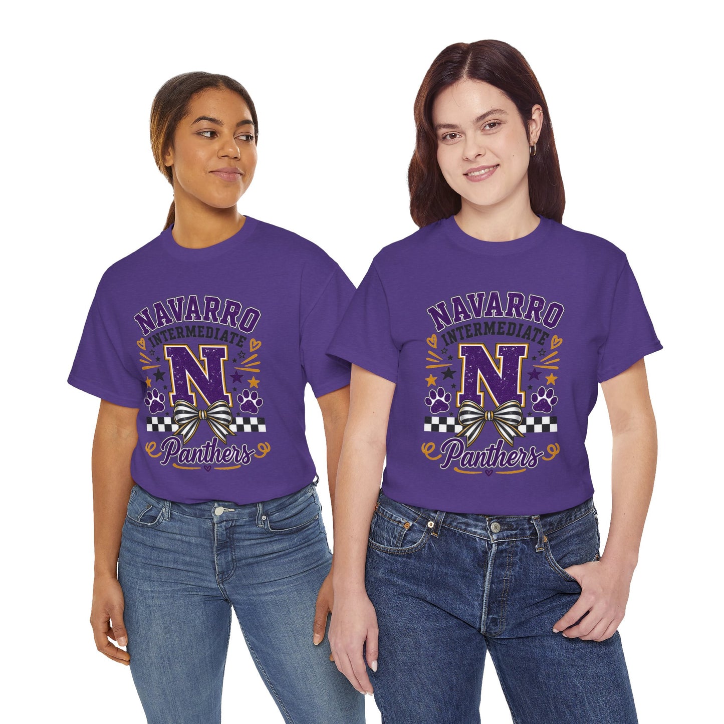 Navarro Intermediate Panthers T-Shirt — School Spirit Tee with 'N' Logo & Paw Prints
