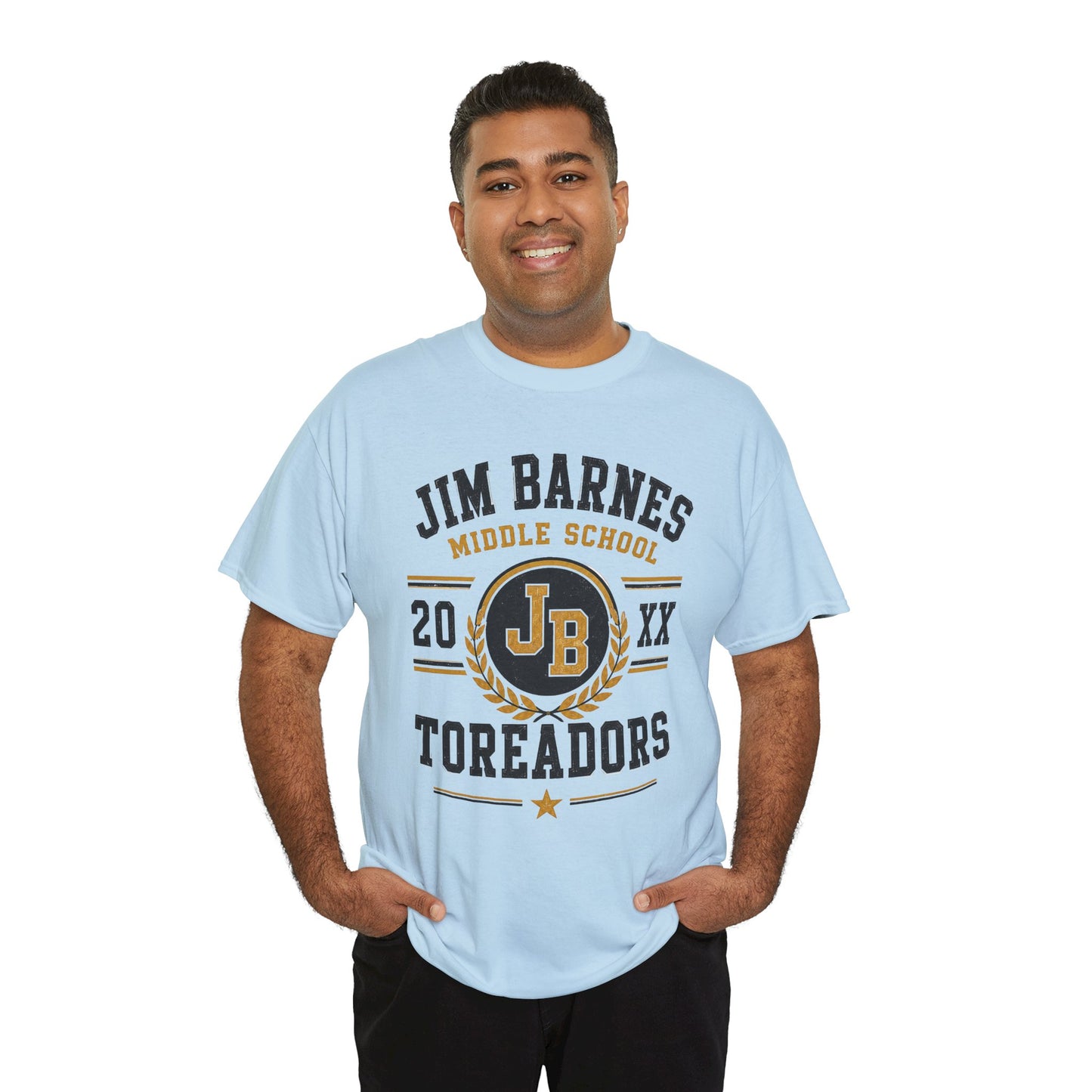 Jim Barnes Middle School Toreadors T-Shirt — School Spirit Tee with JB Crest