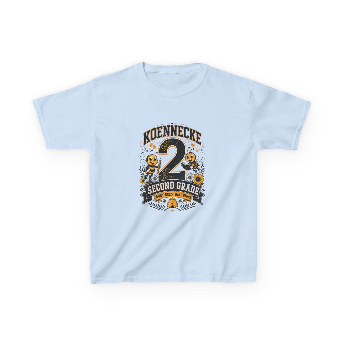 Koennecke 2 Second Grade Kids T-Shirt — Personalized Back-to-School Tee