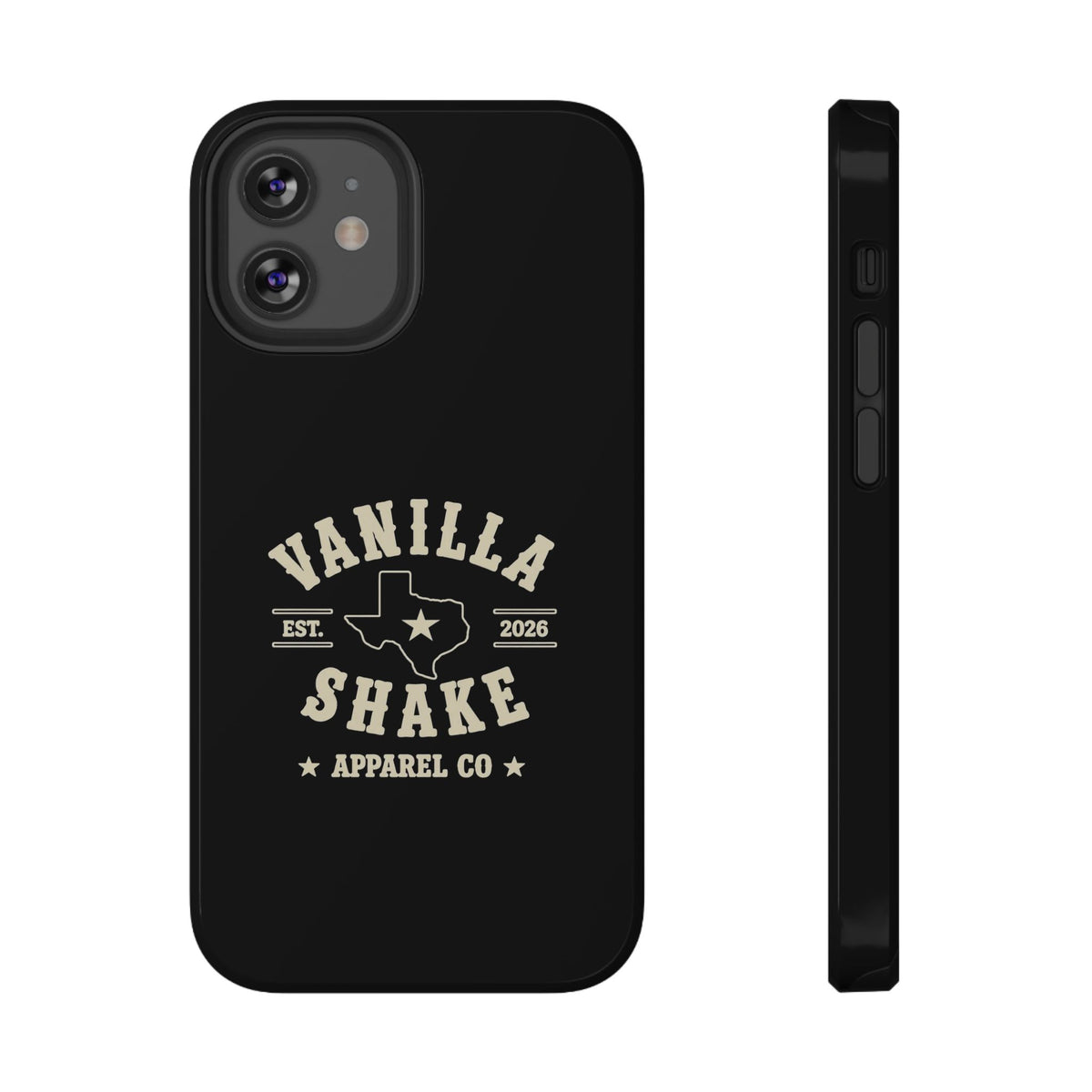 Black w/Ivory Logo lmpact-Resistant Phone Cases