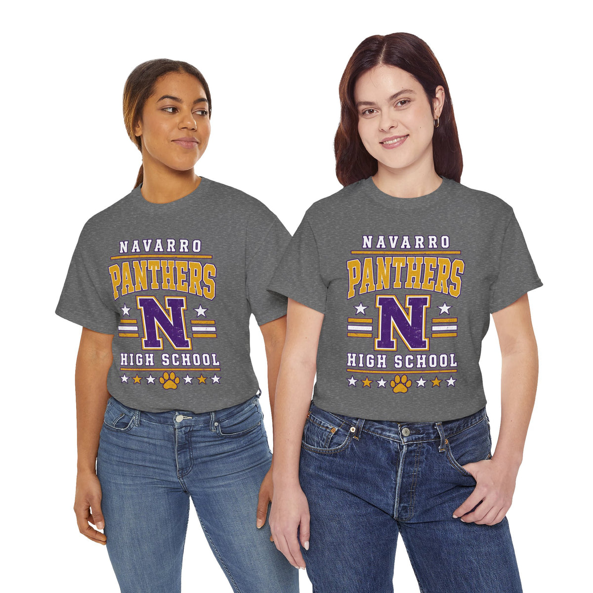 Navarro Panthers High School Tee — Retro Letterman N Design