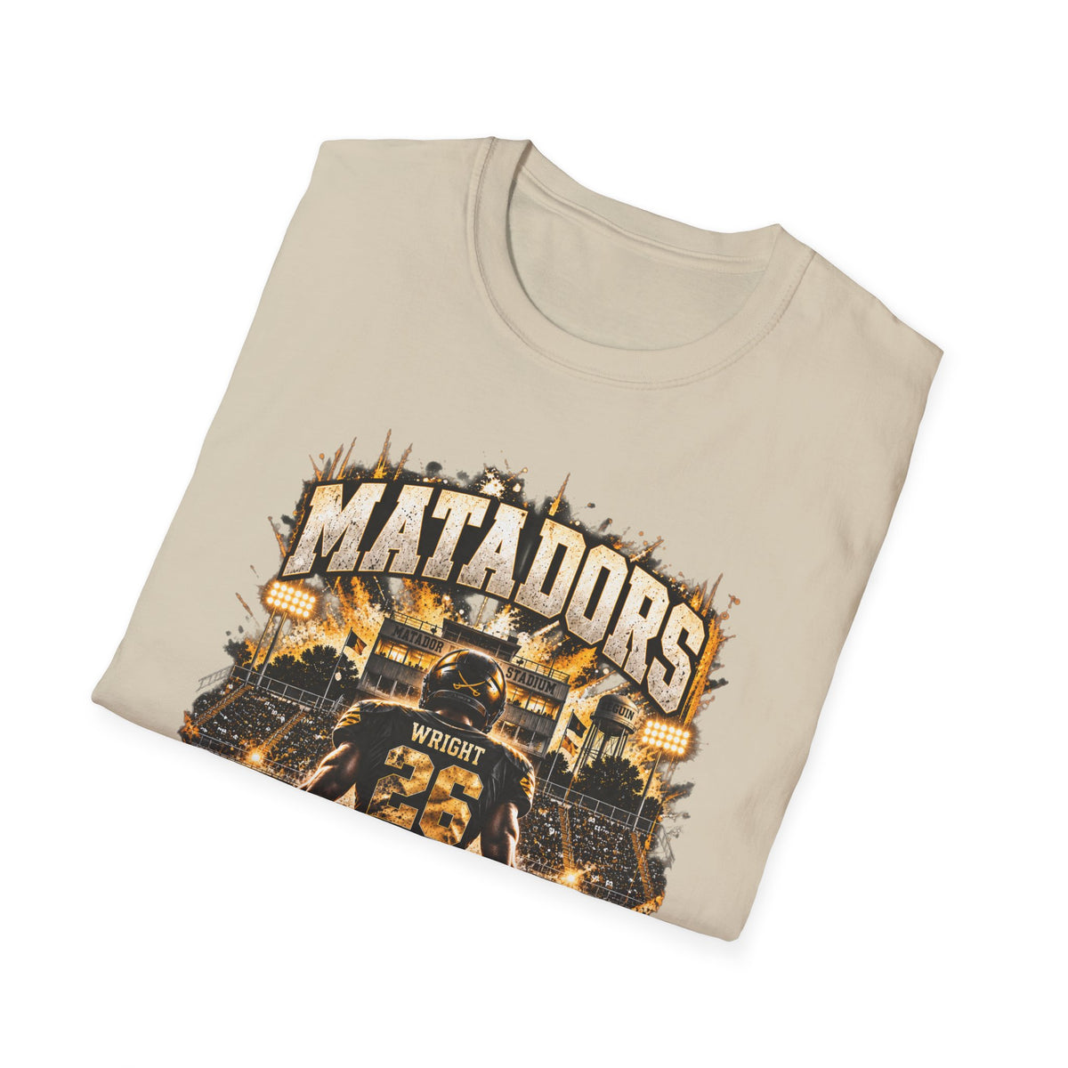 Matadors Football Player Graphic T-Shirt — Team Jersey Number 26 Fan Tee