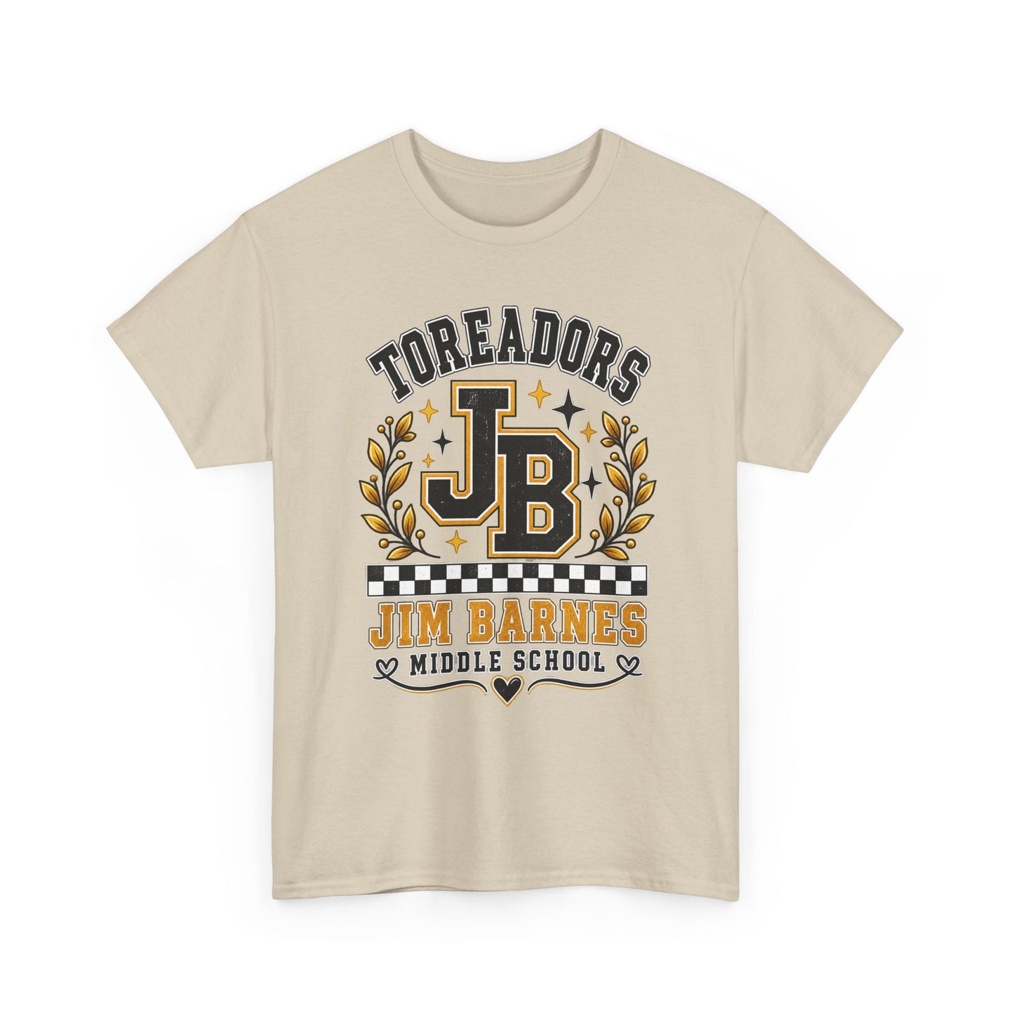 Toreadors JB Jim Barnes Middle School Tee — School Spirit Graphic T-Shirt