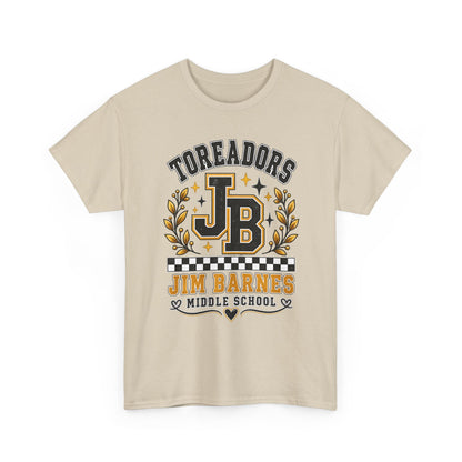 Toreadors JB Jim Barnes Middle School Tee — School Spirit Graphic T-Shirt