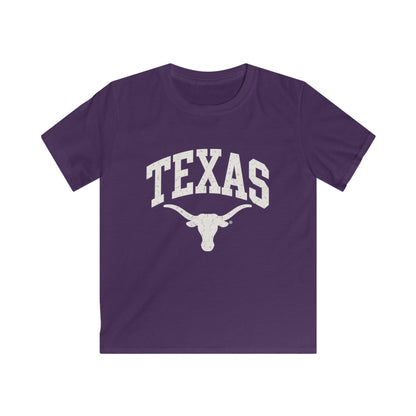 Kids Texas Longhorns Graphic Tee — Vintage Sports School Spirit Shirt