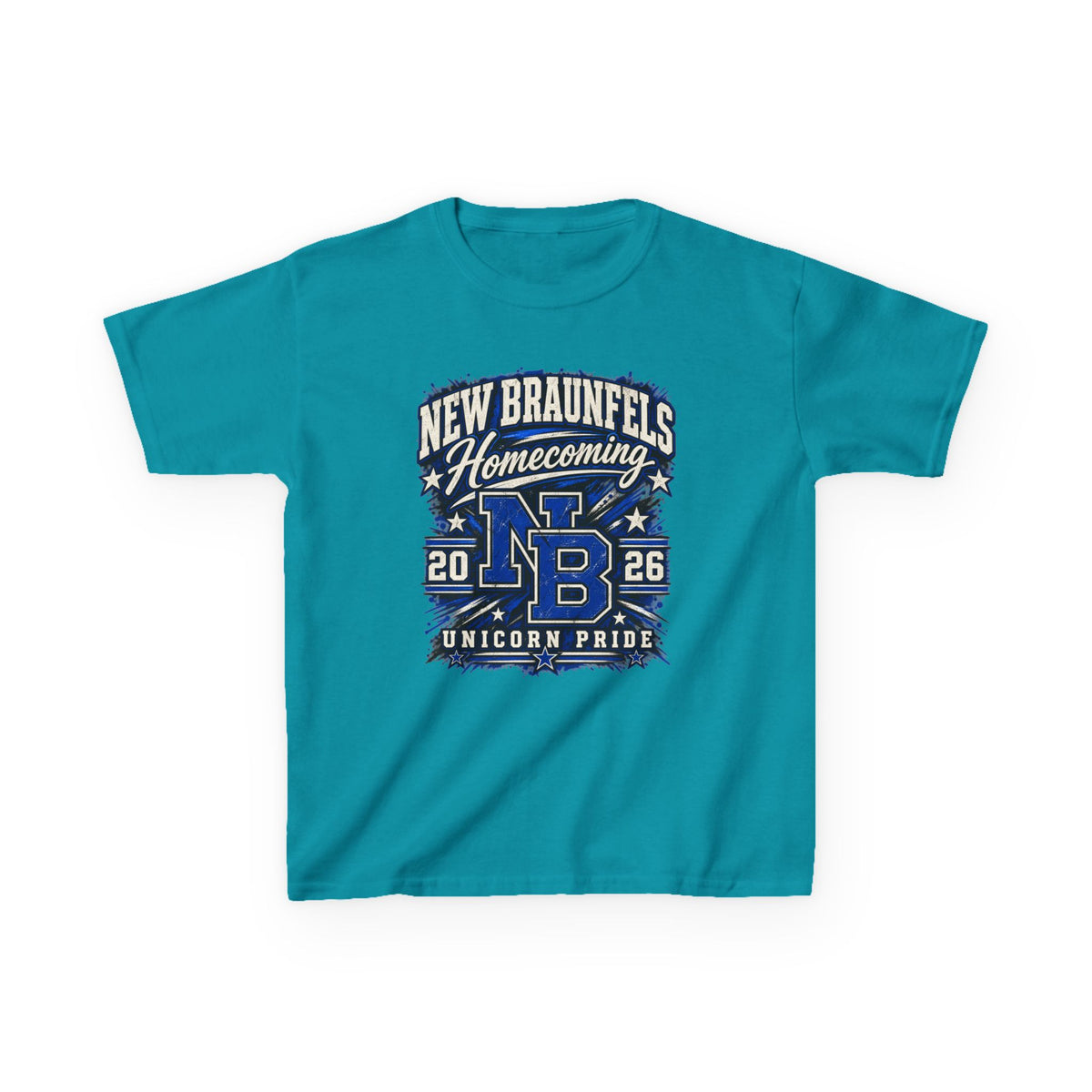 New Braunfels Homecoming 2026 Kids T‑Shirt — NB Unicorn Pride School Spirit Tee