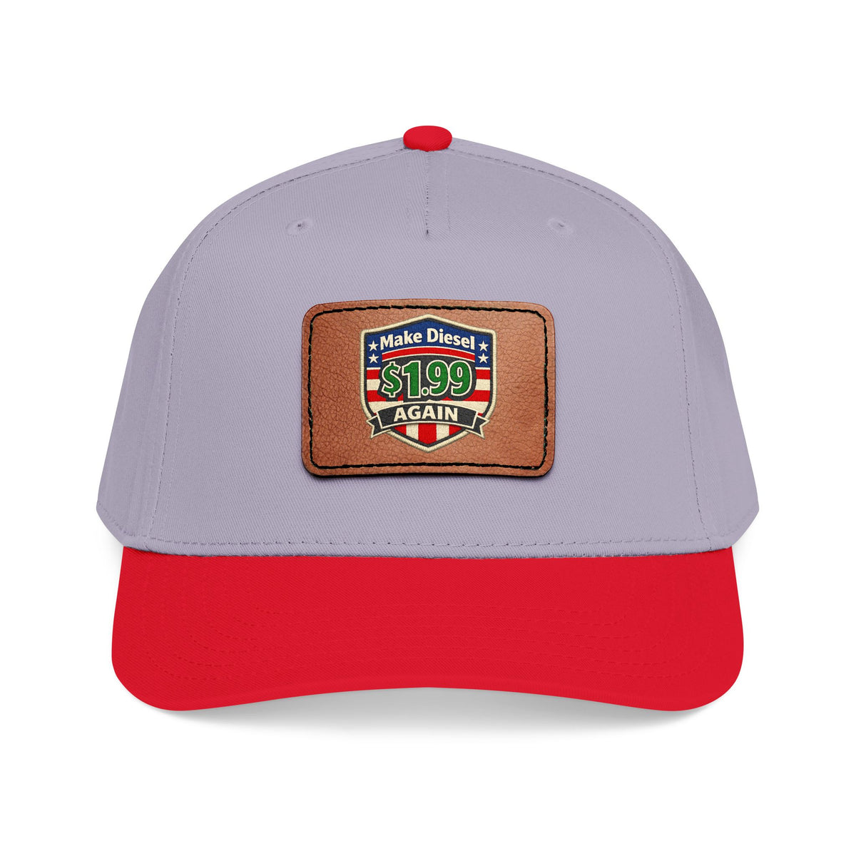 Diesel Mid Profile Baseball Cap with Leather Patch (Rectangle)