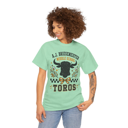 Toros Middle School Tee — A.J. Briesemeister School Spirit T-Shirt