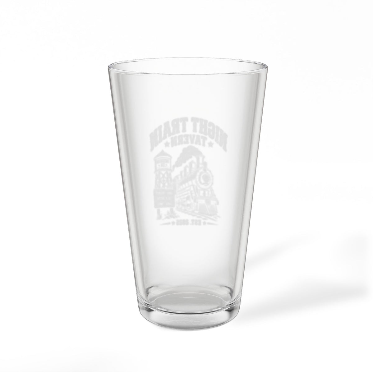 Night Train Pint Glass, 16oz (Engraving)