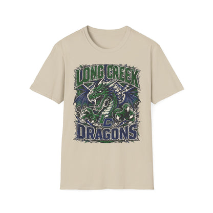 Long Creek Dragons T-Shirt — Vintage Green Dragon School Spirit Tee