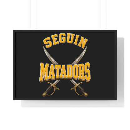 Seguin Matadors Horizontal Framed Poster-Sublimation