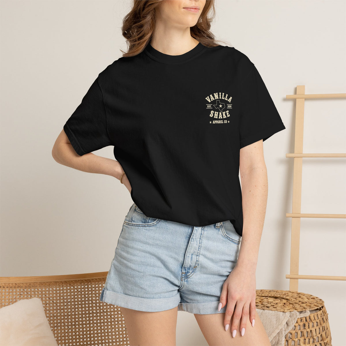 Mr. & Mrs. Shake Logo Unisex Garment-Dyed T-shirt