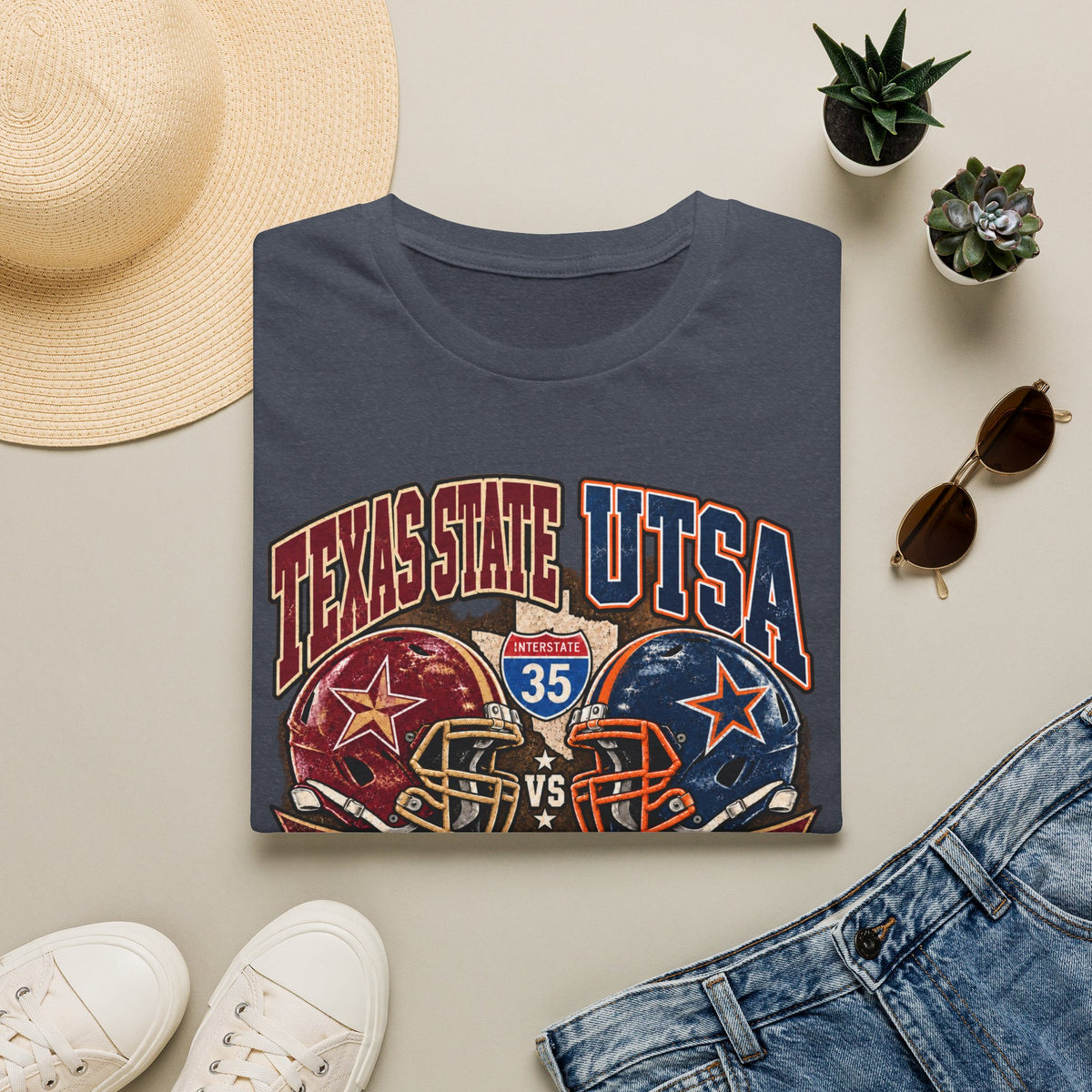 I-35 Showdown Texas State vs UTSA Football T-Shirt