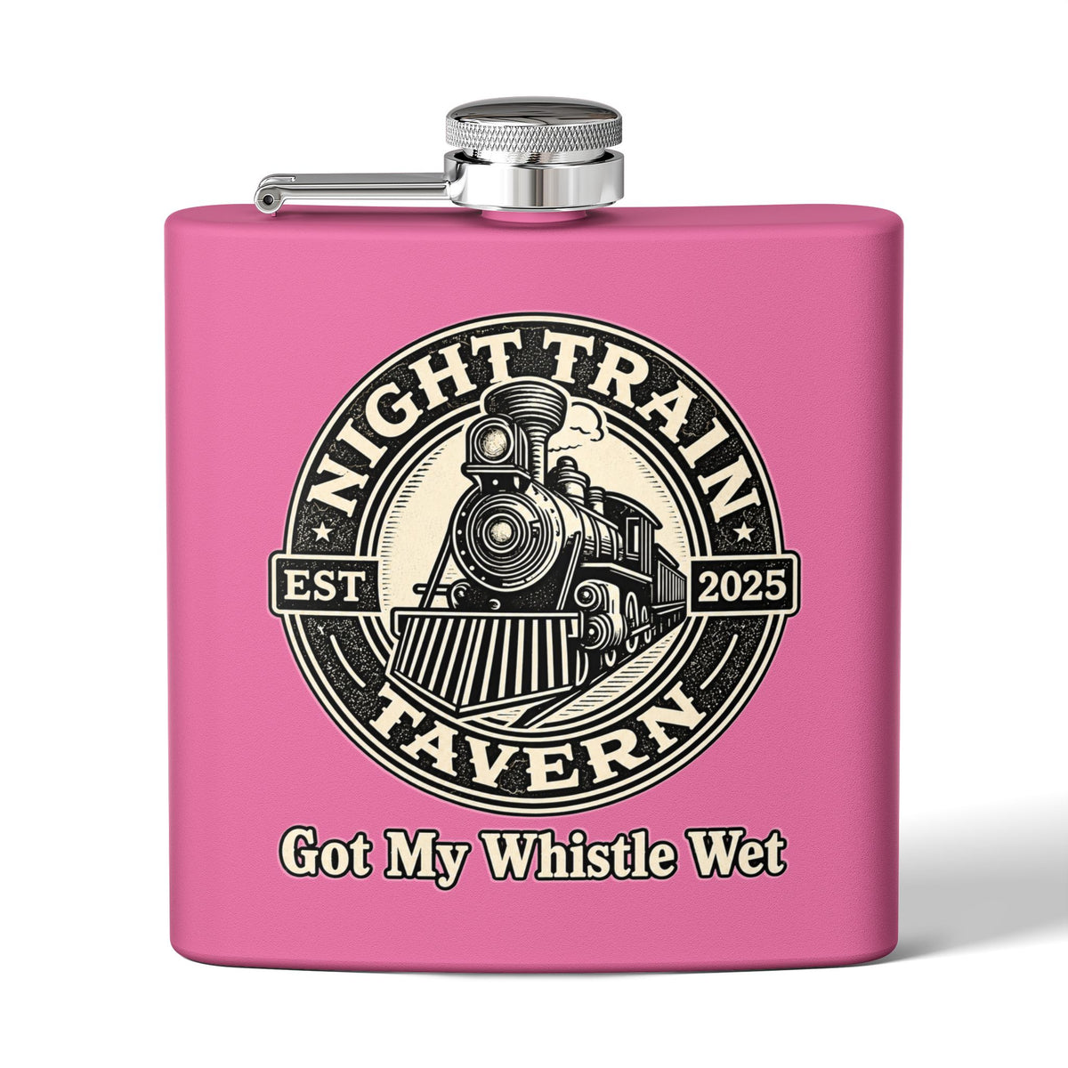 Night Train Stainless Steel Flask, 6oz