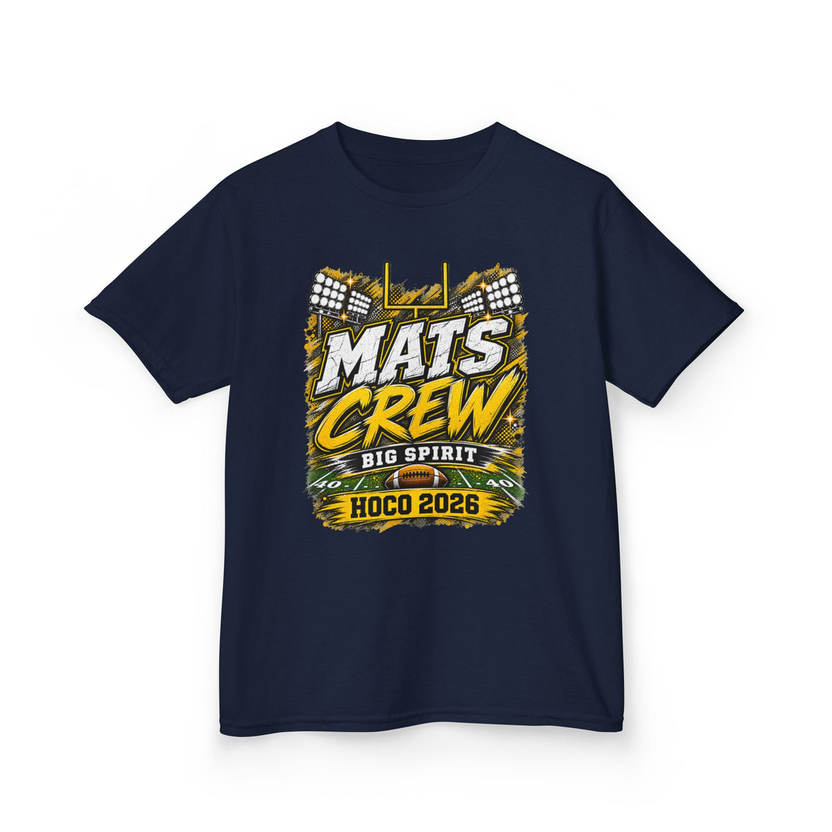 Kids Tee — "Mats Crew Big Spirit Hoco 2026" Football Crewneck