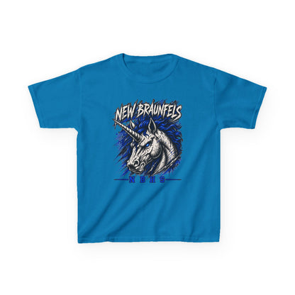 New Braunfels Unicorn Kids T‑Shirt — Blue Graphic Tee for Children