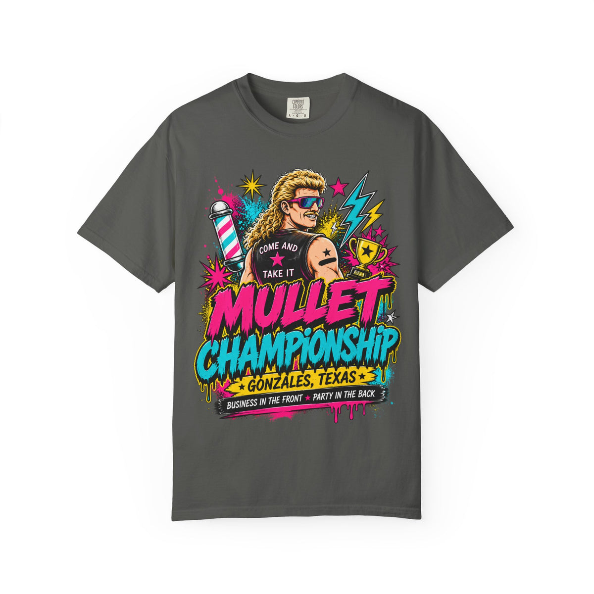 Mullet Championship T-Shirt — "Business in the Front, Party in the Back" Retro Graphic Tee