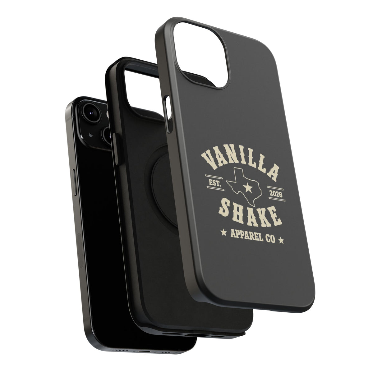 Black w/Ivory Logo lmpact-Resistant Phone Cases