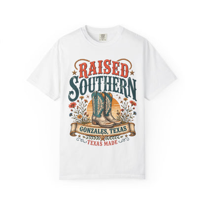 Raised Southern T-Shirt — Gonzales, Texas Retro Western Tee