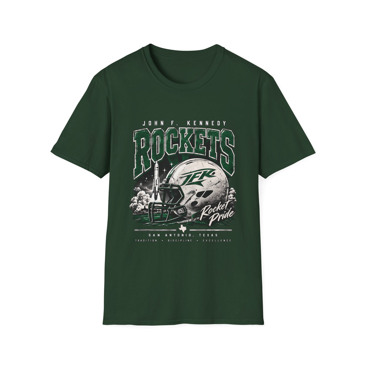 Rockets Vintage Graphic T-Shirt — John F. Kennedy Space Team Tee