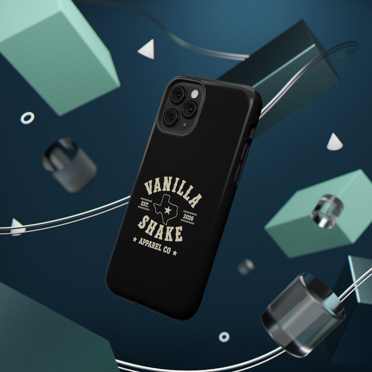 Black w/Ivory Logo lmpact-Resistant Phone Cases