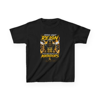 Kids T-Shirt — 'Friday Night Reign' Matadors Football Tee (Number 26)