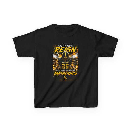 Kids T-Shirt — 'Friday Night Reign' Matadors Football Tee (Number 26)