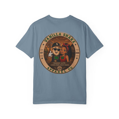Mr. & Mrs. Shake Logo 2 - Unisex Garment-Dyed T-shirt