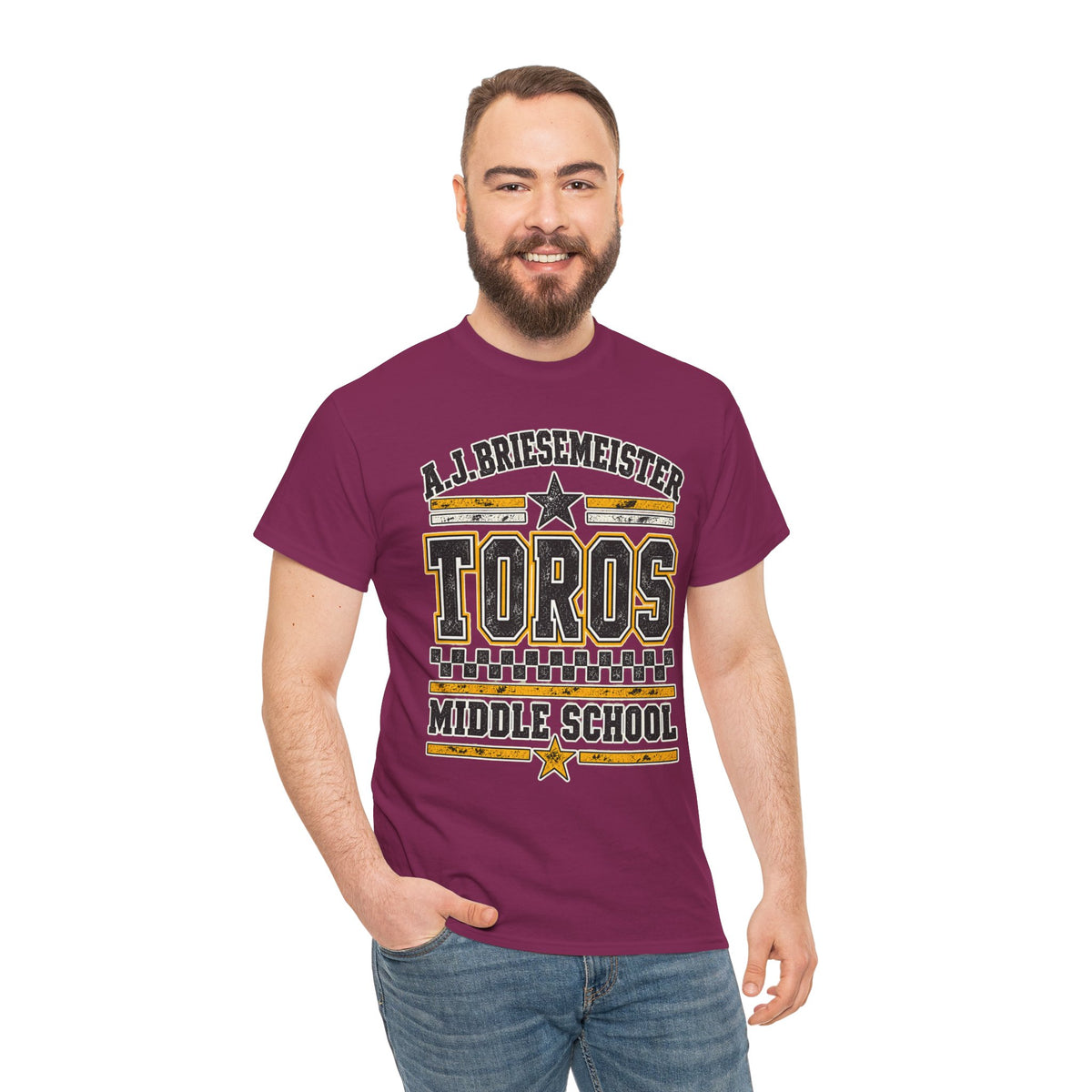 Toros Middle School Tee — A.J. Briesemeister School Spirit T-Shirt