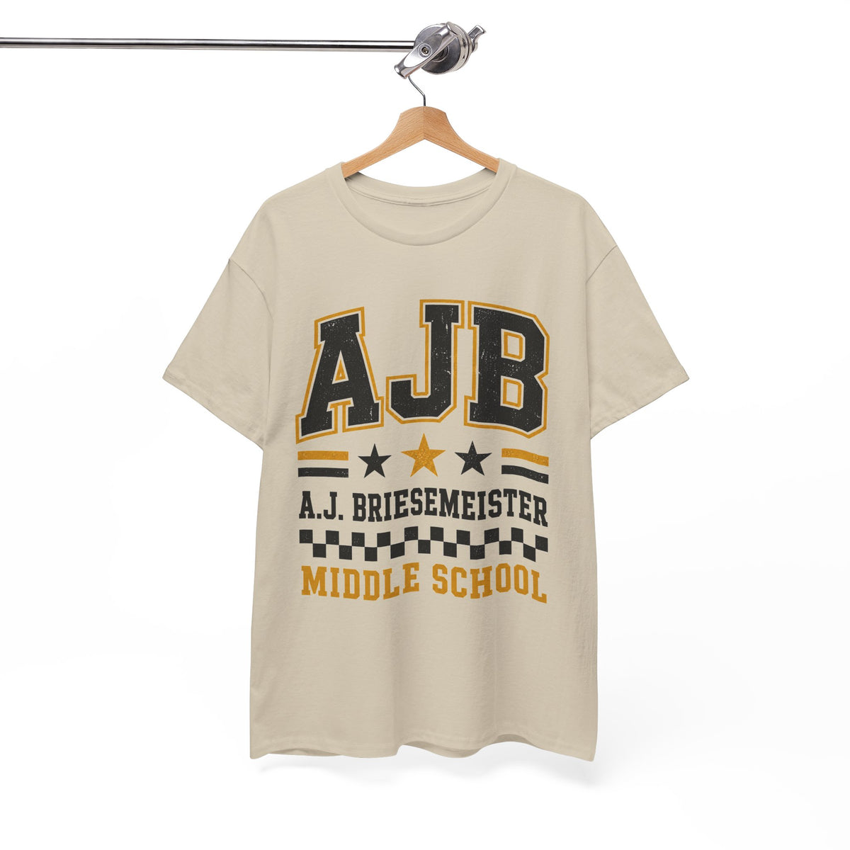 Middle School Custom Name Tee — AJB Briesemeister School Spirit Shirt