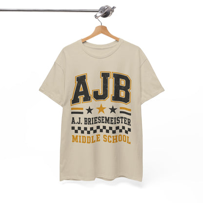 Middle School Custom Name Tee — AJB Briesemeister School Spirit Shirt