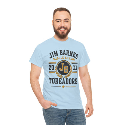 Jim Barnes Middle School Toreadors T-Shirt — School Spirit Tee with JB Crest