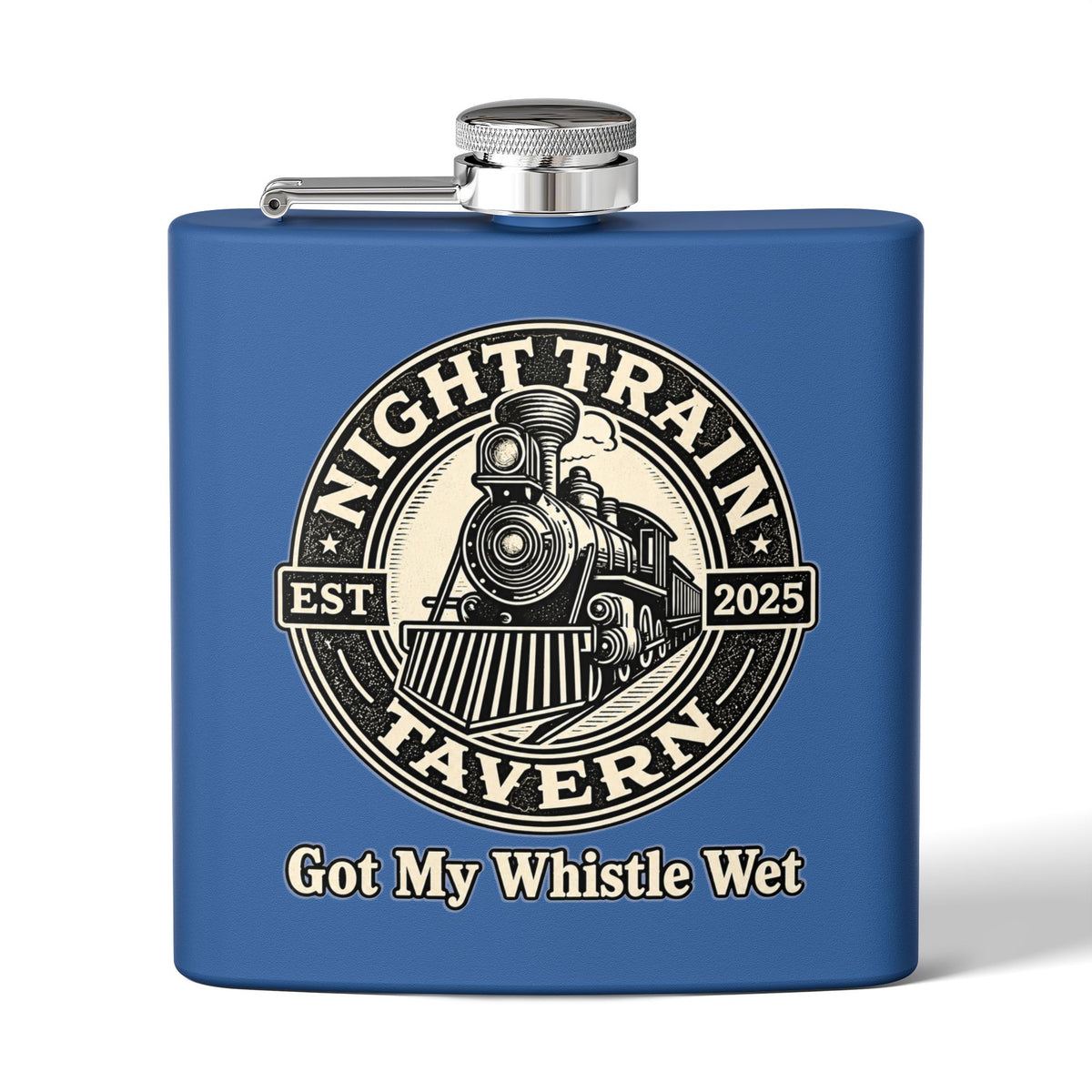 Night Train Stainless Steel Flask, 6oz