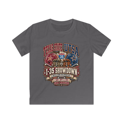 Kids Football Tee – I-35 Showdown Texas State vs UTSA Youth Game Shirt