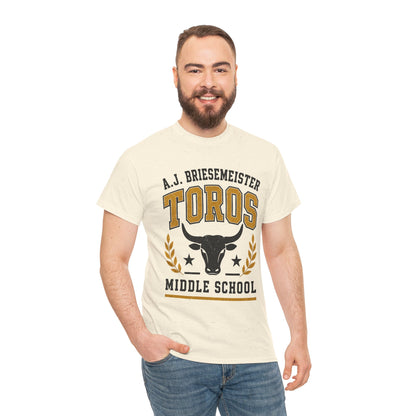 Toros Middle School Tee — A.J. Briesemeister School Spirit T-Shirt