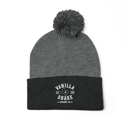 Pom-Pom Knit Cap (Embroidery)