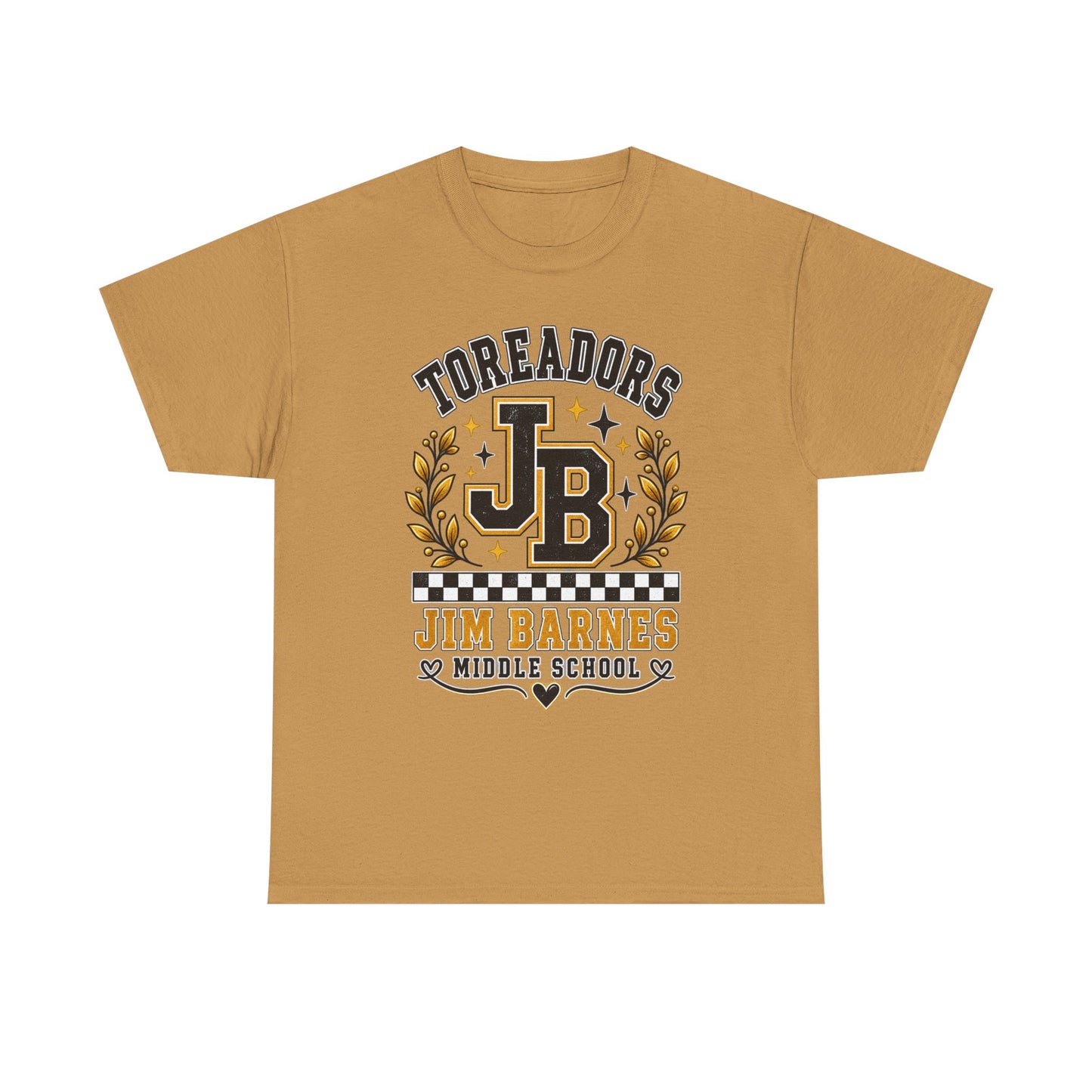 Toreadors JB Jim Barnes Middle School Tee — School Spirit Graphic T-Shirt