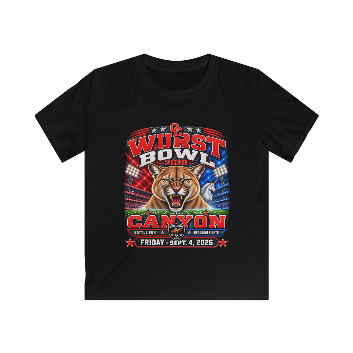 Kids Tee — Wurst Bowl Canyon 2026 Football Event Shirt