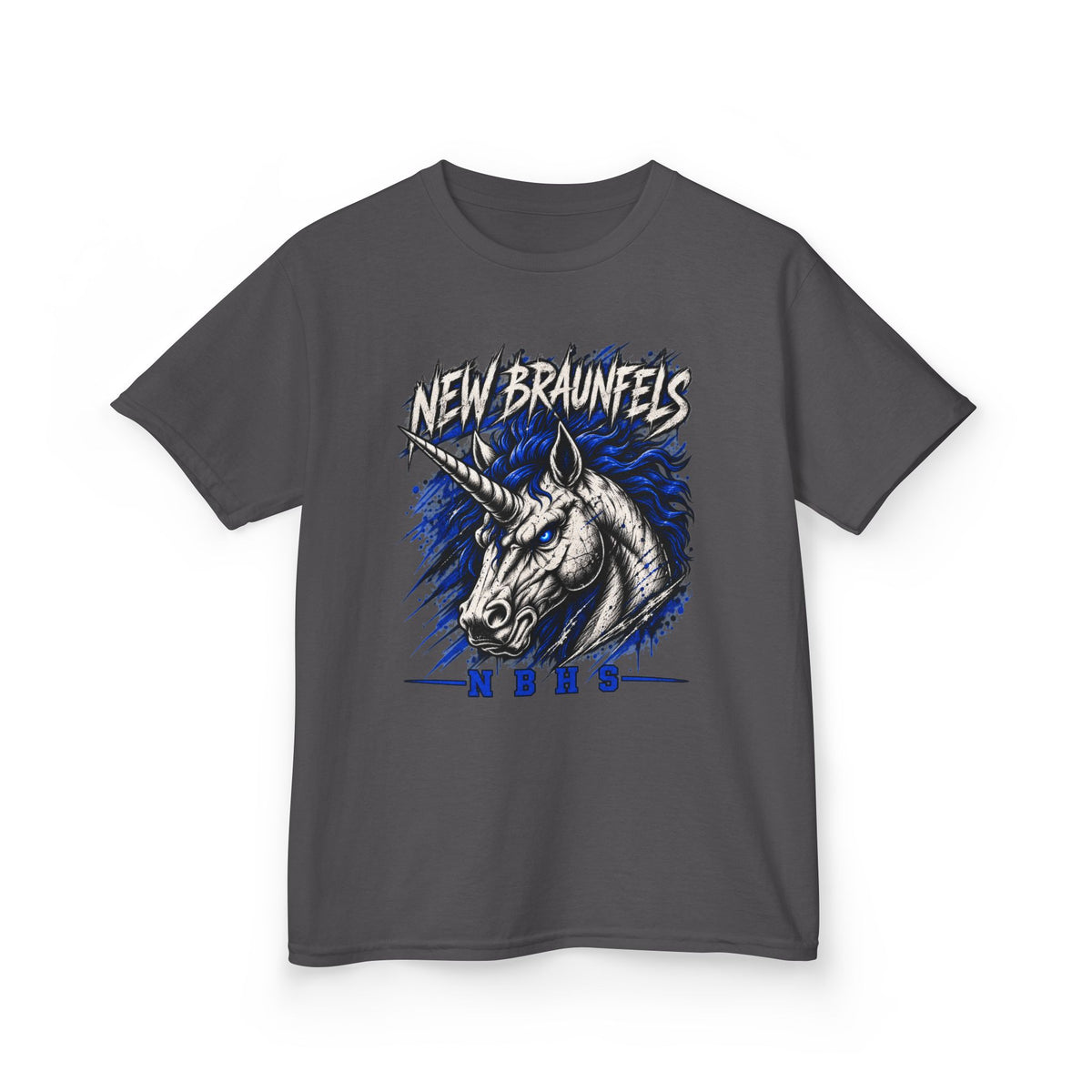 New Braunfels Unicorn Kids T‑Shirt — Blue Graphic Tee for Children