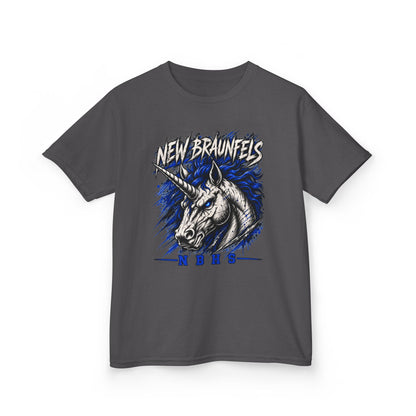New Braunfels Unicorn Kids T‑Shirt — Blue Graphic Tee for Children