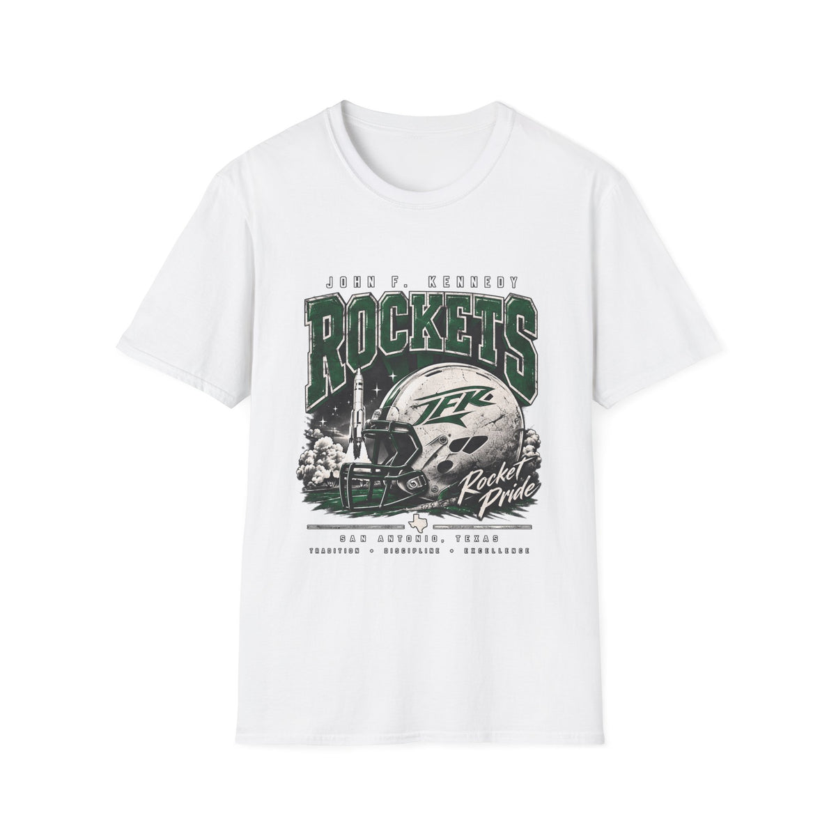 Rockets Vintage Graphic T-Shirt — John F. Kennedy Space Team Tee