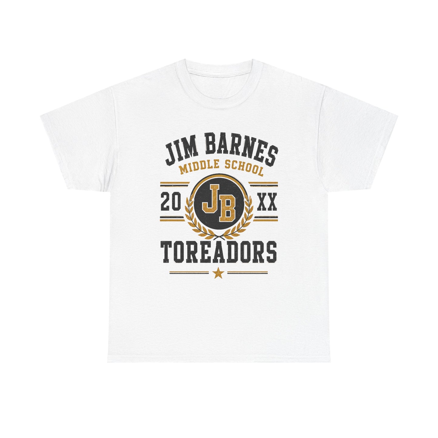 Jim Barnes Middle School Toreadors T-Shirt — School Spirit Tee with JB Crest