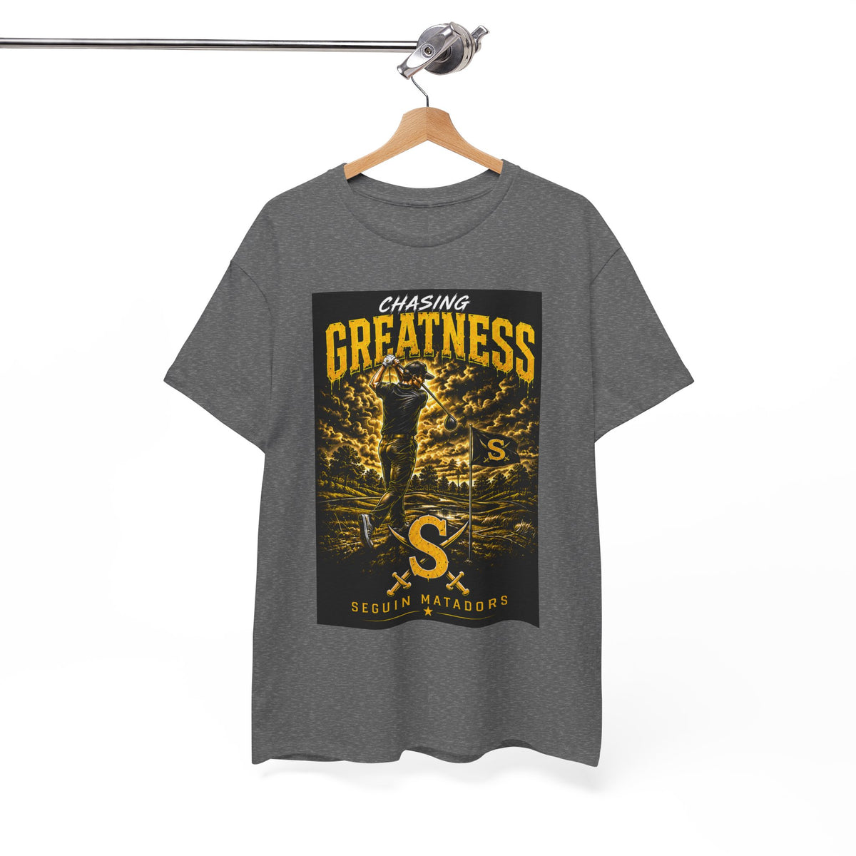 Chasing Greatness Tee — Seguin Matadors Baseball Graphic Shirt
